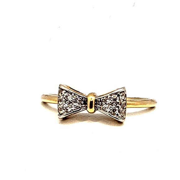 14KY REAL GOLD CZ Fancy Ring size 7 - Picture 7 of 12